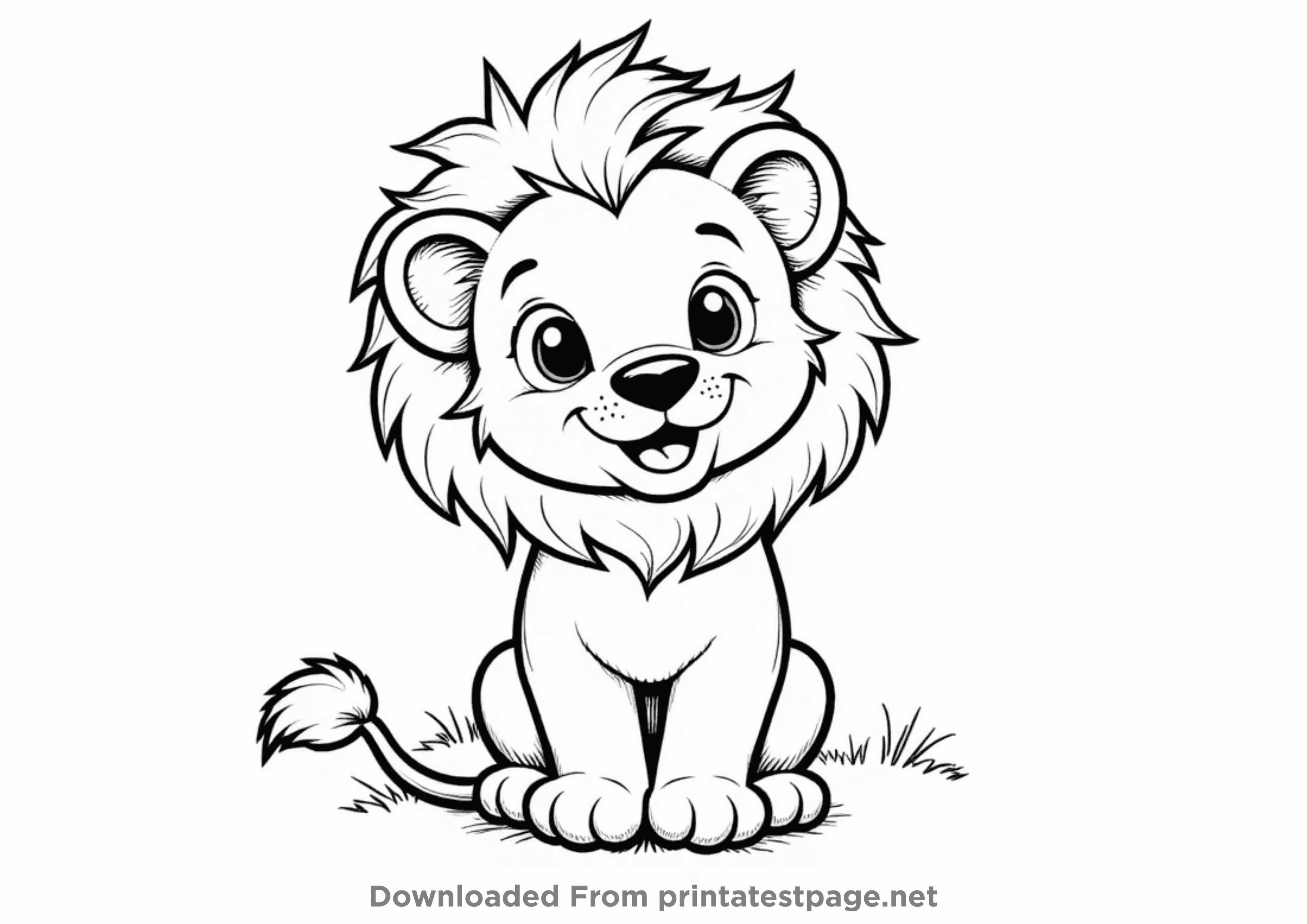 lion coloring sheet printable for children